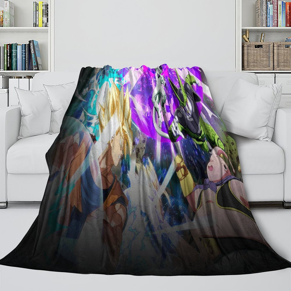 Dragon Ball FighterZ Blanket Flannel Fleece Throw Room Decoration (Online Order Only)