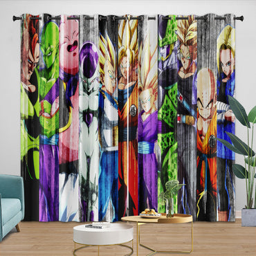 Dragon Ball FighterZ Curtains Blackout Window Drapes Room Decoration (Online Order Only)