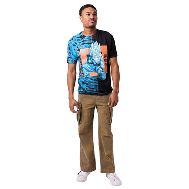Dragon Ball Z Goku Kanji Adult Blue-Green Short Sleeve T-Shirt (ONLINE ORDER ONLY)