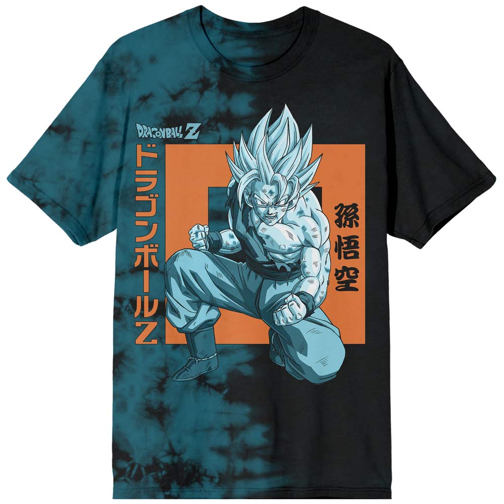 Dragon Ball Z Goku Kanji Adult Blue-Green Short Sleeve T-Shirt (ONLINE ORDER ONLY)
