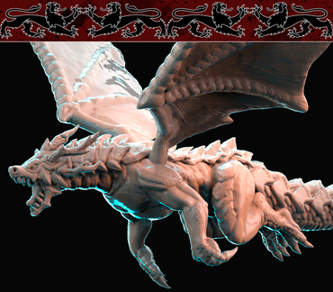 3D Printed Nafarrate Flying Dragon Bestiary Vol. 1 Bestiary Creatures Volume 1 28 32 mm D&D (Online Only)