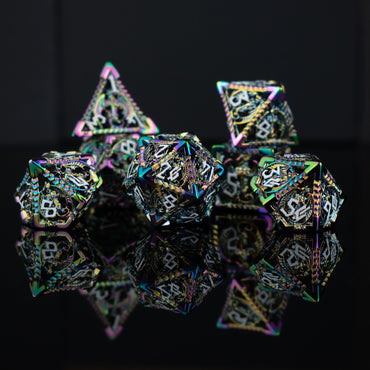 Pre-Order|| Dragonguard Hollow Metal Dice Set - Iridescent
