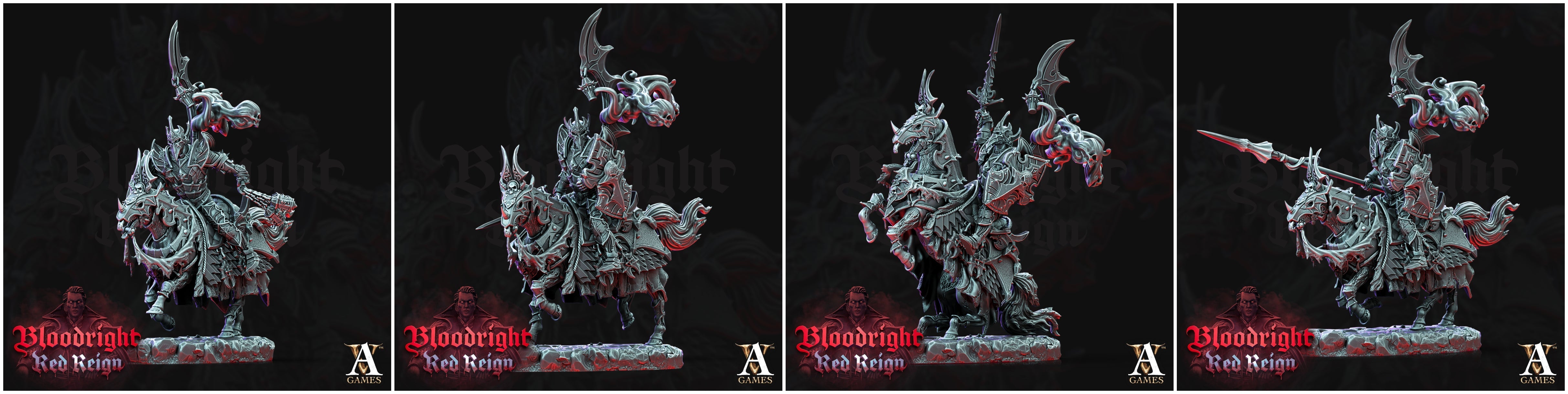 3D Printed Archvillain Games Bloodright Red Reign - Dread Hussars 28mm 32mm D&D (Online Only)