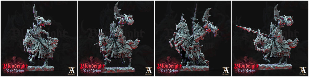 3D Printed Archvillain Games Bloodright Red Reign - Dread Hussars 28mm 32mm D&D (Online Only)