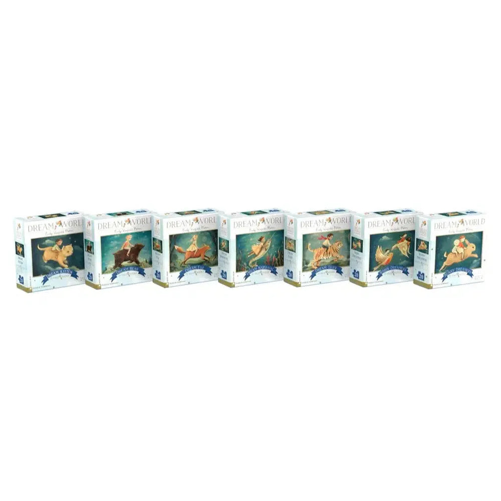 Dream World Collector's Set of 7 Animal 20 Piece Mini Jigsaw Puzzles NYPC (ONLINE ORDER ONLY)