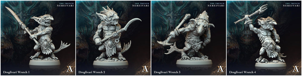 3D Printed Archvillain Games Dreglivari Wretch The Trench Nereivari Archvillain Society Vol XXXV 28 32mm D&D (Online Only)