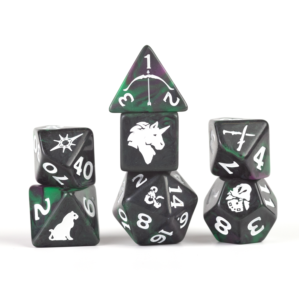 D&D Adventure Dice Set - Legend of Drizzt Edition | 16pc Collection (ONLINE ORDER ONLY)