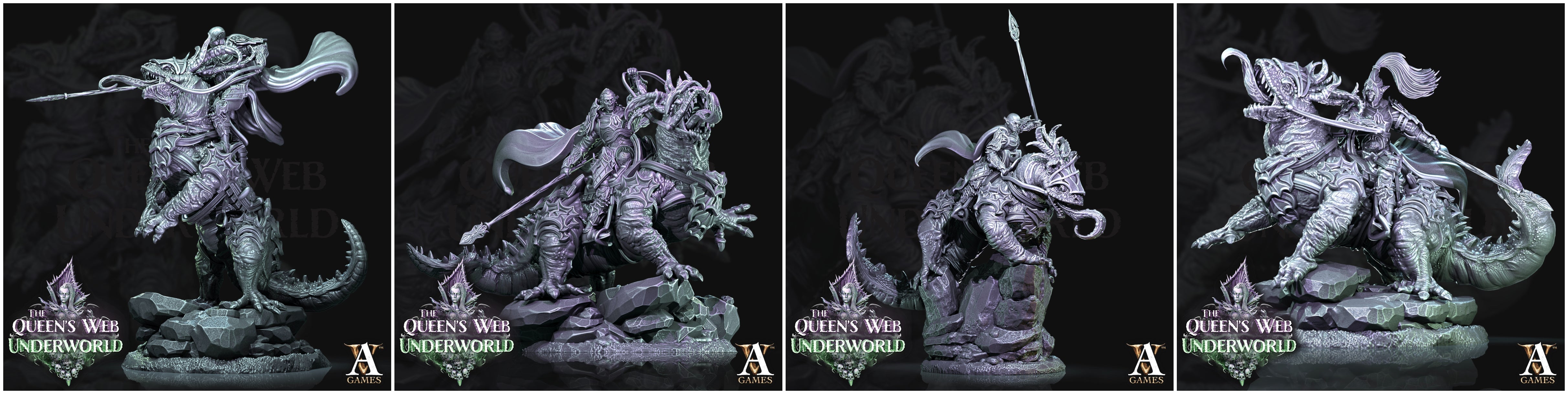 3D Printed Archvillain Games Drokzok Riders The Queen's Web Underworld 28 32mm D&D (Online Only)