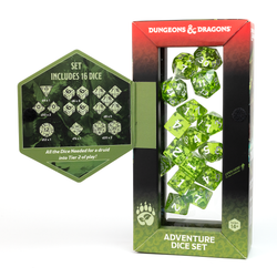 D&D Adventure Dice Set - Druid Edition | Green 15pc Collection (ONLINE ORDER ONLY)