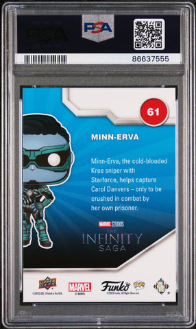 2023 UPPER DECK FUNKO POP MARVEL  MINNERVA PLATINUM #61  PSA 10 (Online Order Only)