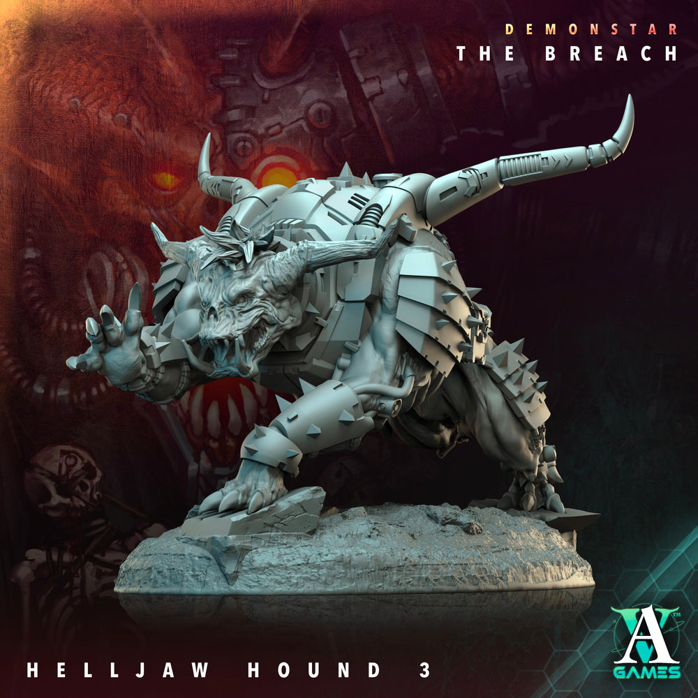 3D Printed Archvillain Games Demonstar The Breach - Helljaw Hound 28mm 32mm D&D (Online Only)