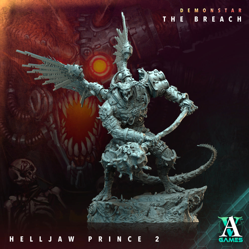 3D Printed Archvillain Games Demonstar The Breach - Helljaw Prince 28mm 32mm D&D (Online Only)