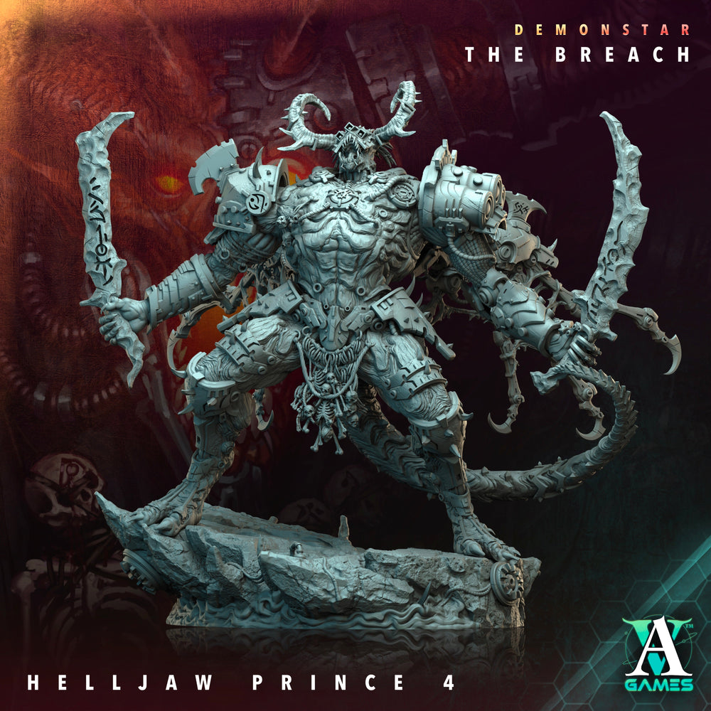 3D Printed Archvillain Games Demonstar The Breach - Helljaw Prince 28mm 32mm D&D (Online Only)