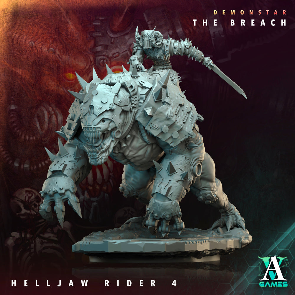 3D Printed Archvillain Games Demonstar The Breach - Helljaw Rider 28mm 32mm D&D (Online Only)