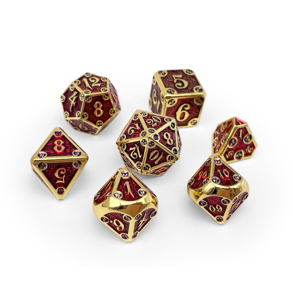 Dungeon Delve - Blood Oath 7 Piece RPG set Alloy Metal Dice (Online Only)