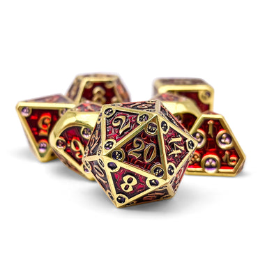 Dungeon Delve - Blood Oath 7 Piece RPG set Alloy Metal Dice (Online Only)