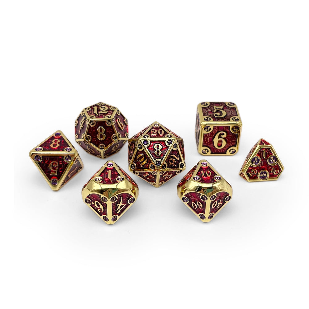 Dungeon Delve - Blood Oath 7 Piece RPG set Alloy Metal Dice (Online Only)