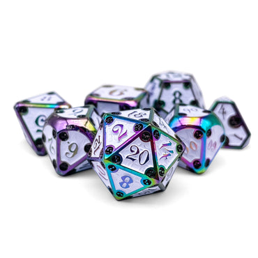 Dungeon Delve - Bone Yard 7 Piece RPG set Alloy Metal Dice (Online Only)