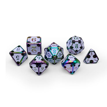 Dungeon Delve - Bone Yard 7 Piece RPG set Alloy Metal Dice (Online Only)