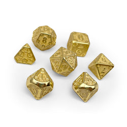 Dungeon Delve - Enchanted Parchment 7 Piece RPG set Alloy Metal Dice (Online Only)