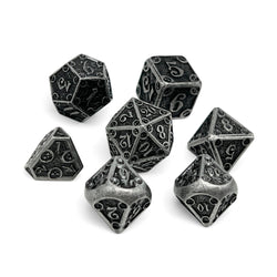 Dungeon Delve - Shadow Knight 7 Piece RPG set Alloy Metal Dice (Online Only)