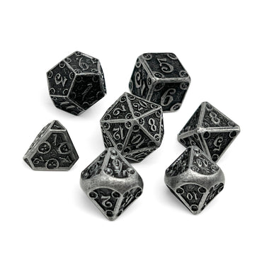 Dungeon Delve - Shadow Knight 7 Piece RPG set Alloy Metal Dice (Online Only)