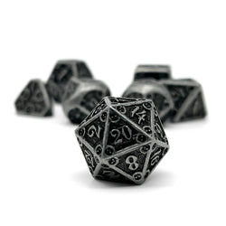 Dungeon Delve - Shadow Knight 7 Piece RPG set Alloy Metal Dice (Online Only)