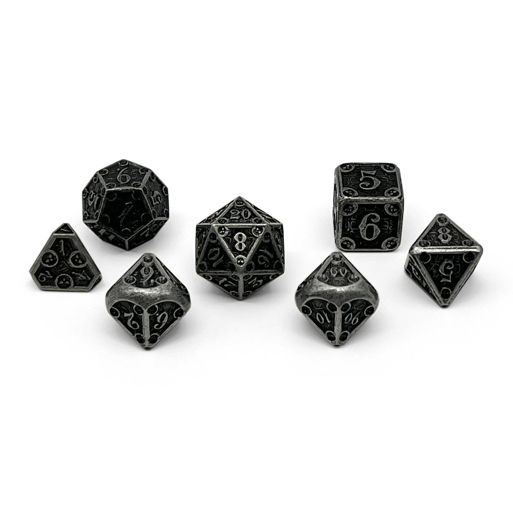 Dungeon Delve - Shadow Knight 7 Piece RPG set Alloy Metal Dice (Online Only)