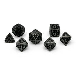 Dungeon Delve - Shadow Knight 7 Piece RPG set Alloy Metal Dice (Online Only)