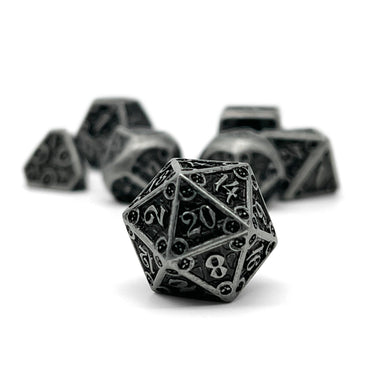 Dungeon Delve - Shadow Knight 7 Piece RPG set Alloy Metal Dice (Online Only)
