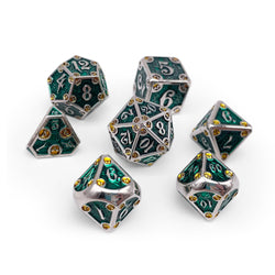 Dungeon Delve - Trickster 7 Piece RPG set Alloy Metal Dice (Online Only)