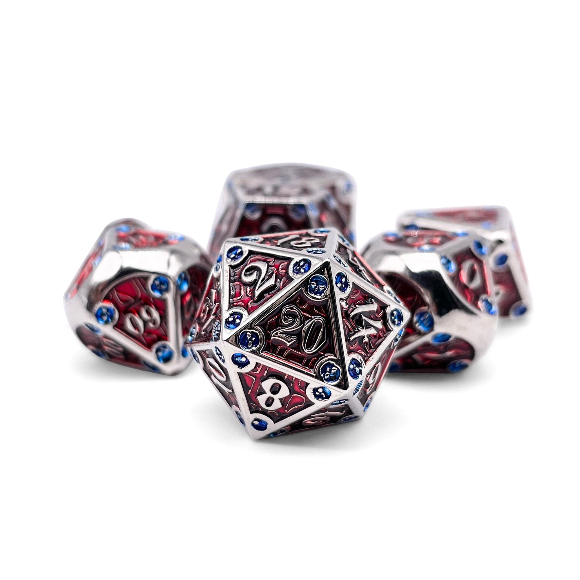Dungeon Delve - Vampiric Corruption 7 Piece RPG set Alloy Metal Dice (Online Only)