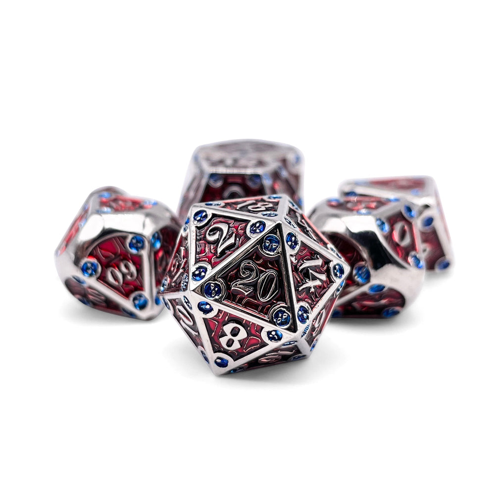 Dungeon Delve - Vampiric Corruption 7 Piece RPG set Alloy Metal Dice (Online Only)