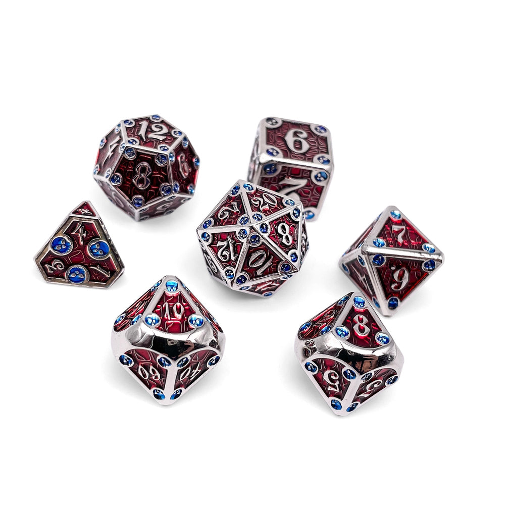 Dungeon Delve - Vampiric Corruption 7 Piece RPG set Alloy Metal Dice (Online Only)