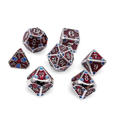 Dungeon Delve - Vampiric Corruption 7 Piece RPG set Alloy Metal Dice (Online Only)