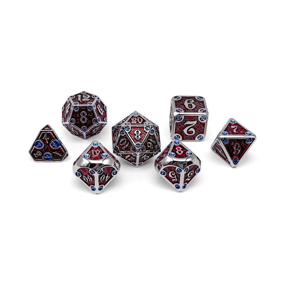 Dungeon Delve - Vampiric Corruption 7 Piece RPG set Alloy Metal Dice (Online Only)