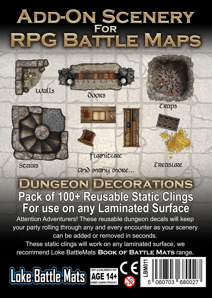 Battle Mats: Add On Scenery - Dungeon Decorations (ONLINE ORDER ONLY)
