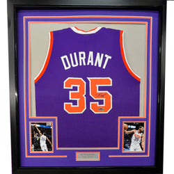 Framed Facsimile Autographed Kevin Durant 35x39 Phoenix Purple Reprint Laser Auto Basketball Jersey (ONLINE ORDER ONLY)