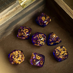Dwarf Cut Arcane Nebula Handmade Resin DND Dice Set (ONLINE ORDER ONLY)
