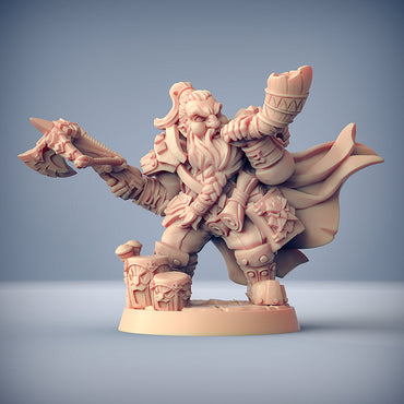 3D Printed Artisan Guild Dwarf Flokir the Skald Dwarven Defenders Set 28mm 32mm (Online Only)