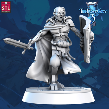 3D Printed STL Miniatures Dying Construct Core Characters The Frost City 3 28 - 32mm War Gaming D&D (Online Only)