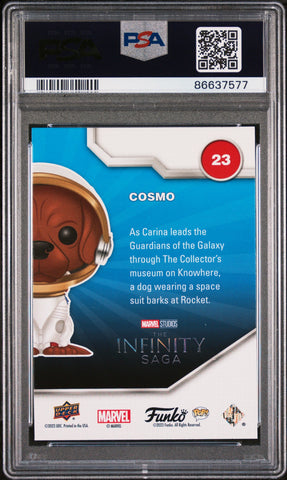 2023 UPPER DECK FUNKO POP MARVEL  COSMO SPECTRUM #23  PSA 10 (Online Order Only)