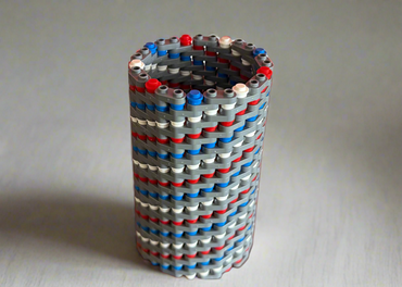 Patriotic Modular Vase – Built with LEGO®-Compatible Bricks (ONLINE ORDER ONLY)