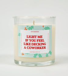 Light This If You Feel Like Decking Coworker Christmas Glass Candle (ONLINE ORDER ONLY)