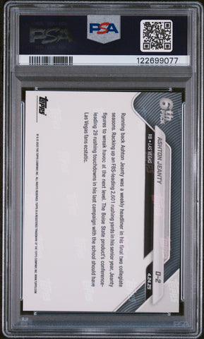 Graded 2025 Topps Now Ashton Jeanty #D2 Rookie RC Football Card PSA 10 Gem Mint (ONLINE ORDER ONLY)