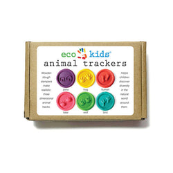Animal Trackers – Wooden Dough Stampers – 6 Piece (ONLINE ORDER ONLY)