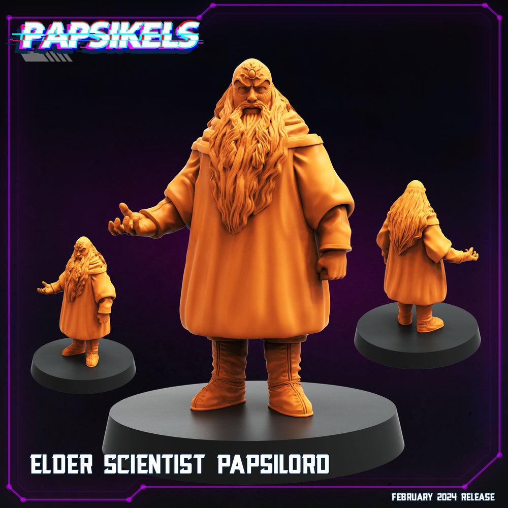 3D Printed Papsikels Elder Scientist Papsilord February 2025 Cyberpunk 28mm 32mm (Online Only)