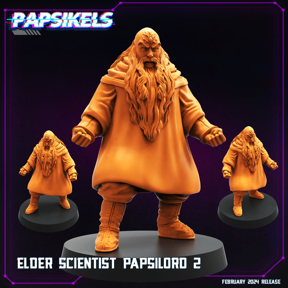 3D Printed Papsikels Elder Scientist Papsilord February 2025 Cyberpunk 28mm 32mm (Online Only)
