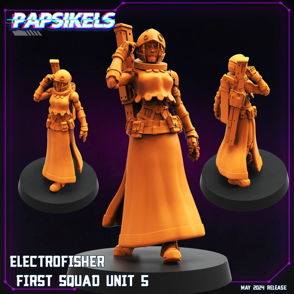 3D Printed Papsikels Electrofisher First Squad Set May 2024 Cyberpunk 28mm 32mm (Online Only)