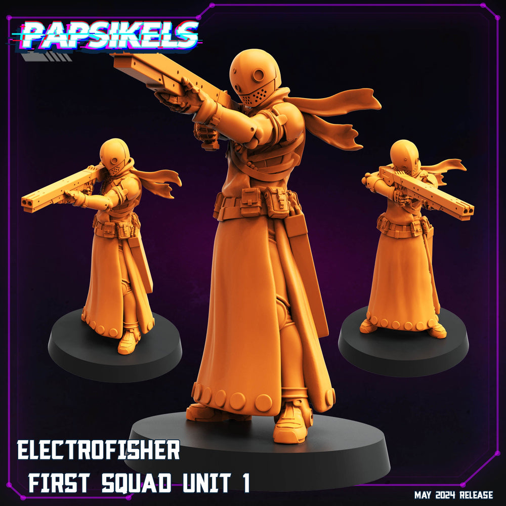 3D Printed Papsikels Electrofisher First Squad Set May 2024 Cyberpunk 28mm 32mm (Online Only)